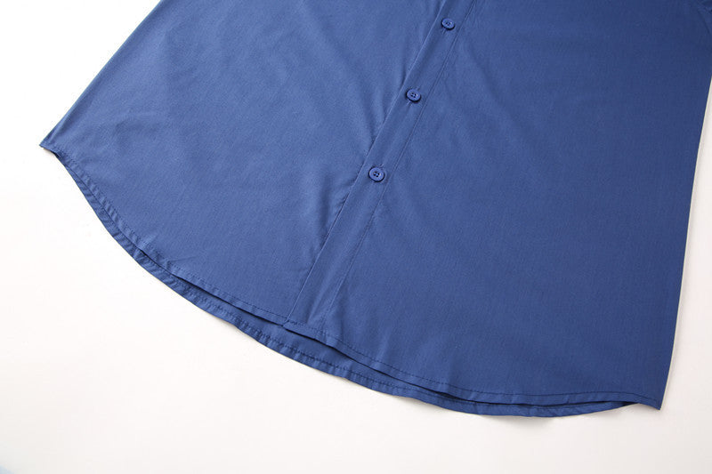 Teenage Men's Stand-up Collar Shirt DEU818