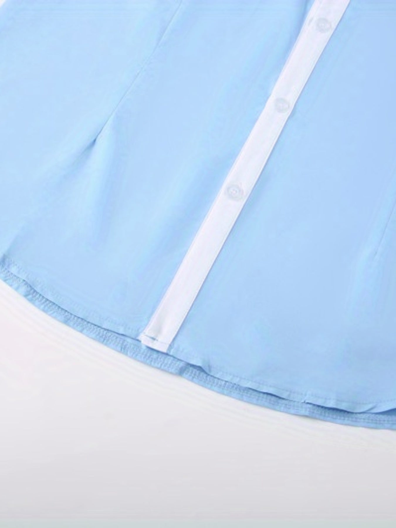 A Stylish Business Shirt For Teenagers And A Long-sleeved Shirt With Contrasting Colors DEU818