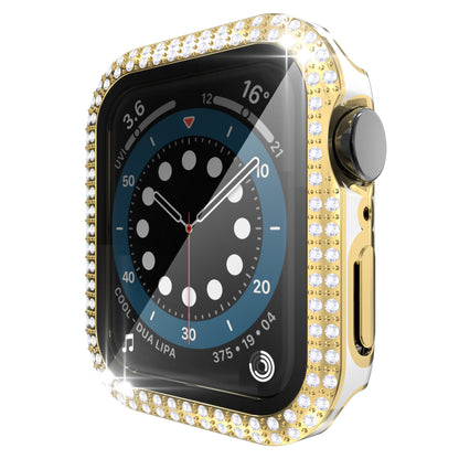 Electroplating Two Color Double Diamond One Piece Shell PC Plus Tempered Film