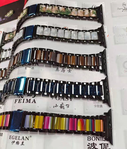 Color Resin Stainless Steel Metal Strap For Samsung Huawei 22Mm