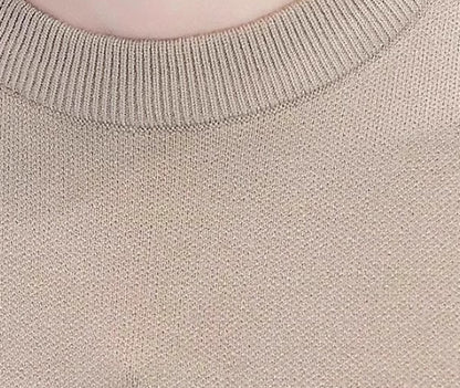 Slim-fit Contrast Colors Round Neck Base Knitwear Men's Sweater