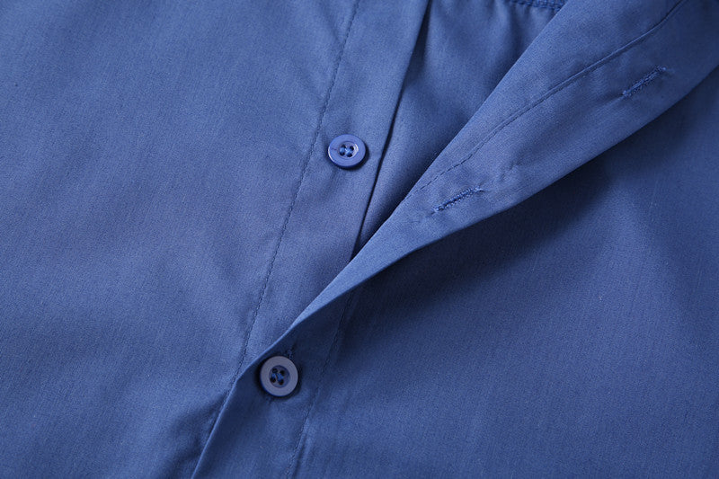 Teenage Men's Stand-up Collar Shirt DEU818