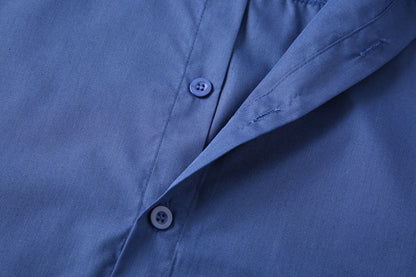 Teenage Men's Stand-up Collar Shirt DEU818