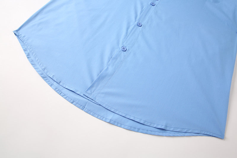 Teenage Men's Stand-up Collar Shirt DEU818