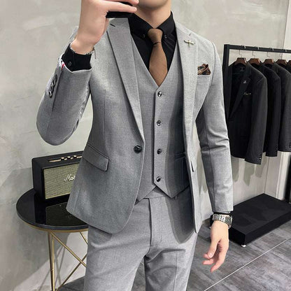 Wedding Dress Suit 3-piece Business Men's Suit