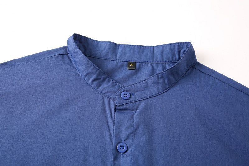 Teenage Men's Stand-up Collar Shirt DEU818