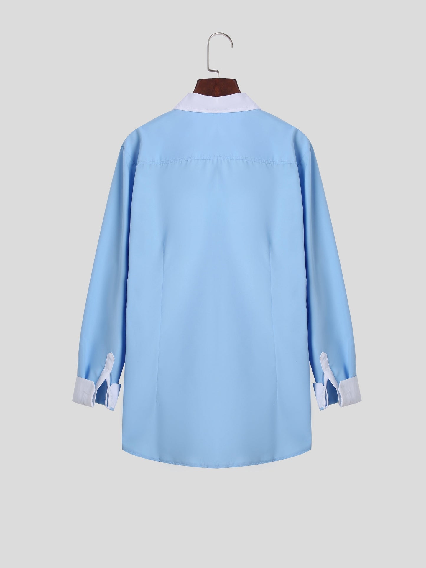 A Stylish Business Shirt For Teenagers And A Long-sleeved Shirt With Contrasting Colors DEU818