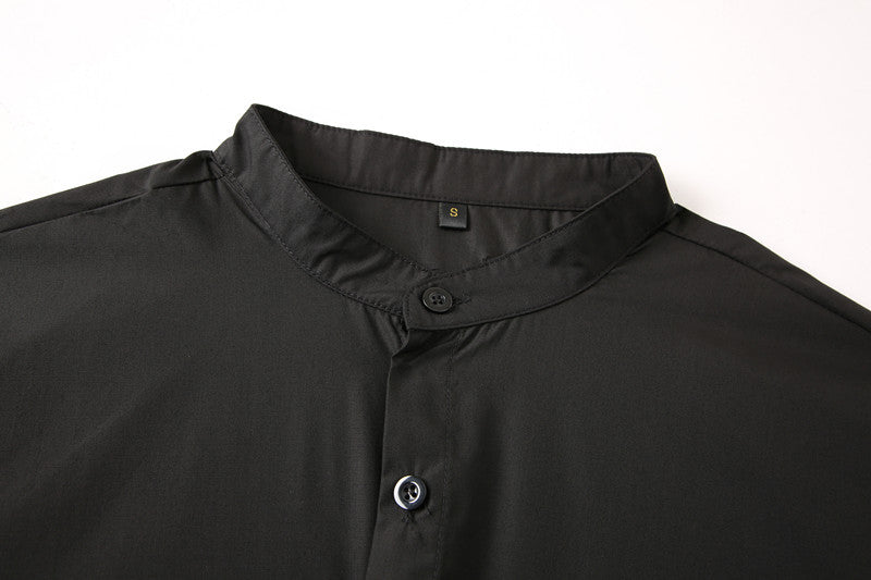 Teenage Men's Stand-up Collar Shirt DEU818