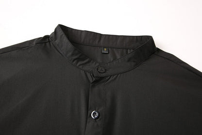 Teenage Men's Stand-up Collar Shirt DEU818
