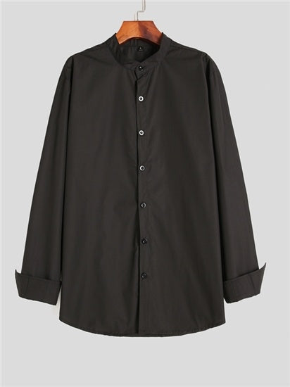 Teenage Men's Stand-up Collar Shirt DEU818