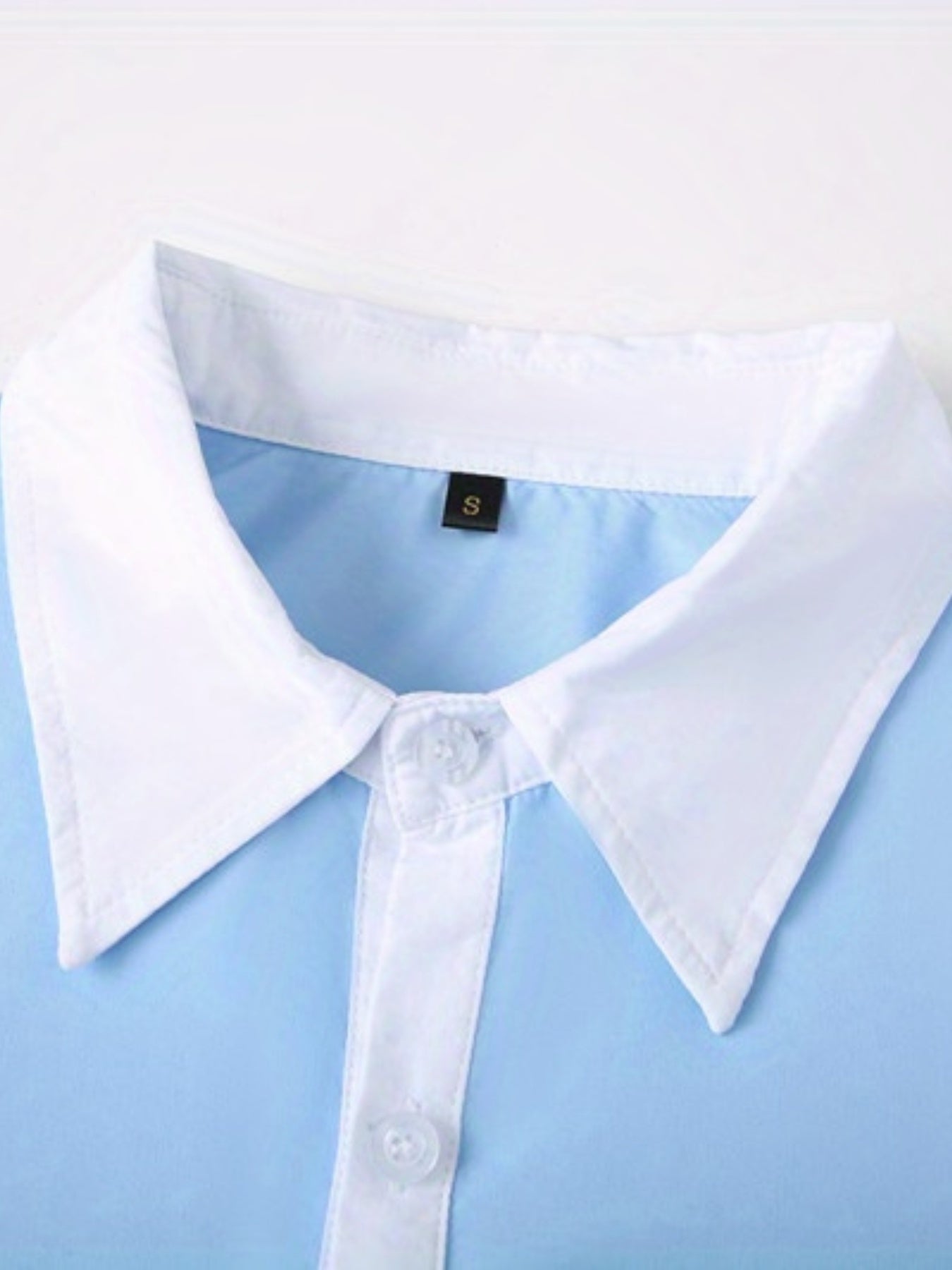 A Stylish Business Shirt For Teenagers And A Long-sleeved Shirt With Contrasting Colors DEU818