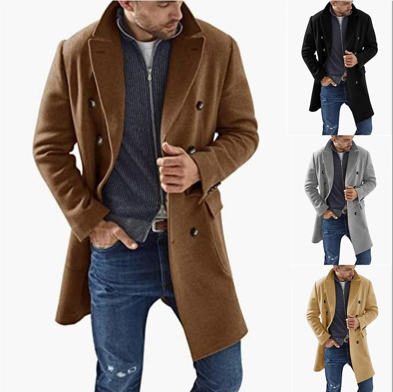 Woolen Men's Coat Warm Padded Jacket DEU818